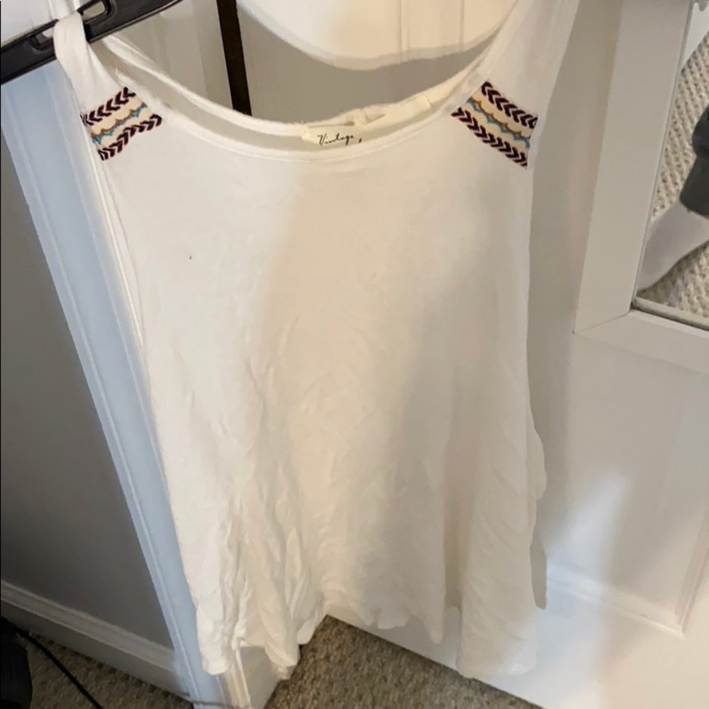 Vintage Havana tank top with tribal print designs